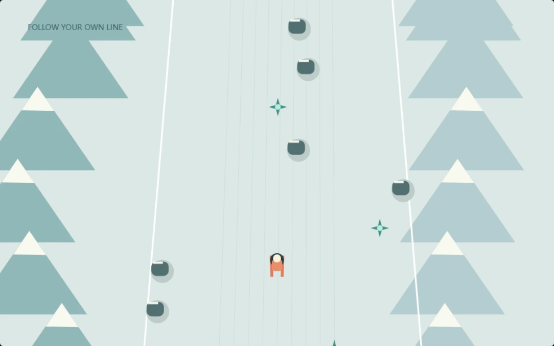 Glacier Dash original gameplay